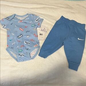 Nike Light Blue Infant Outfit Set